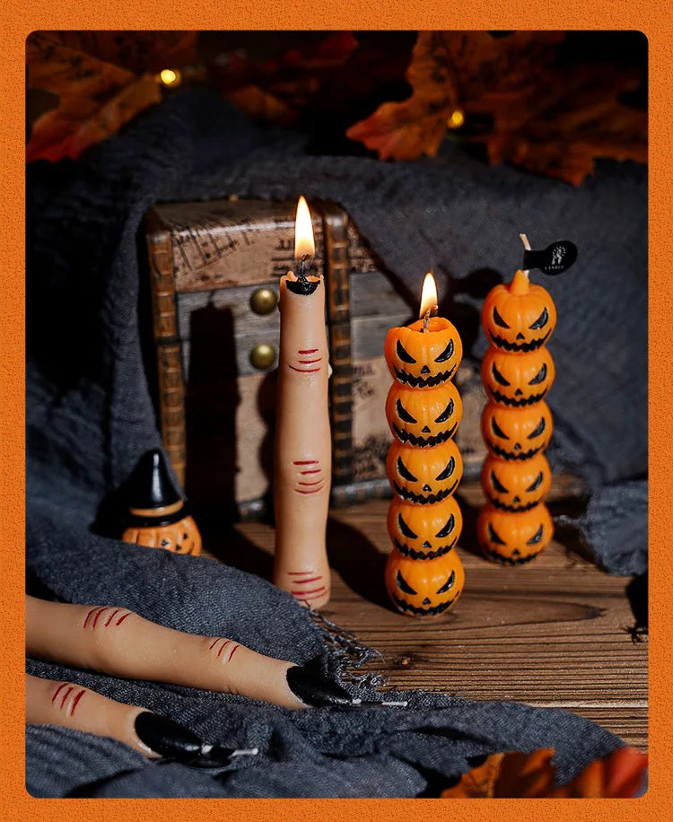 Halloween Candle Set: Skulls, Pumpkins, or Bone Fingers