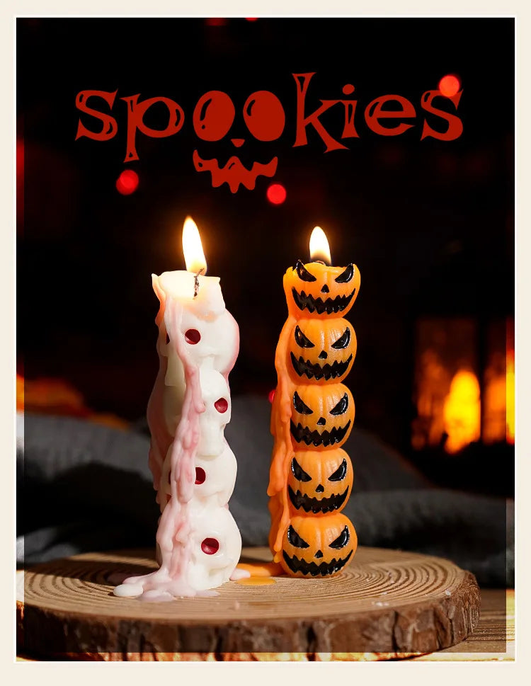 Halloween Candle Set: Skulls, Pumpkins, or Bone Fingers