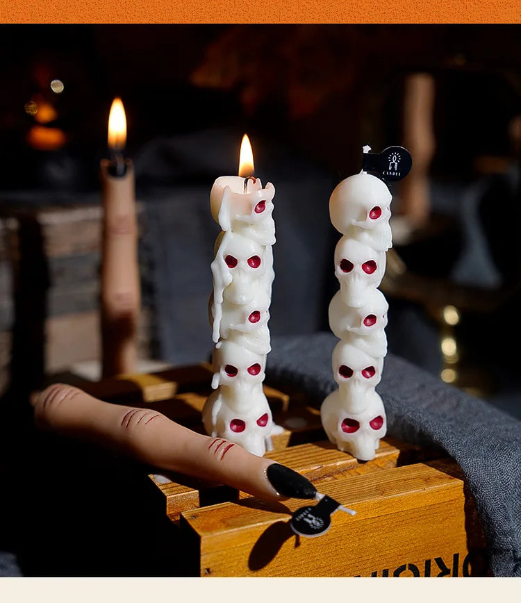 Halloween Candle Set: Skulls, Pumpkins, or Bone Fingers